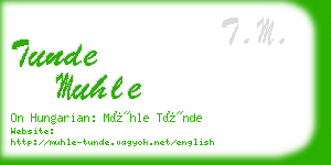 tunde muhle business card